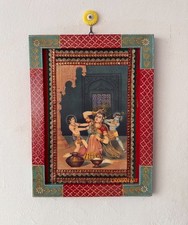 Arte De Póster Hindu: Foto De Madre Yashoda Con Krishna Y Balarama 12x16