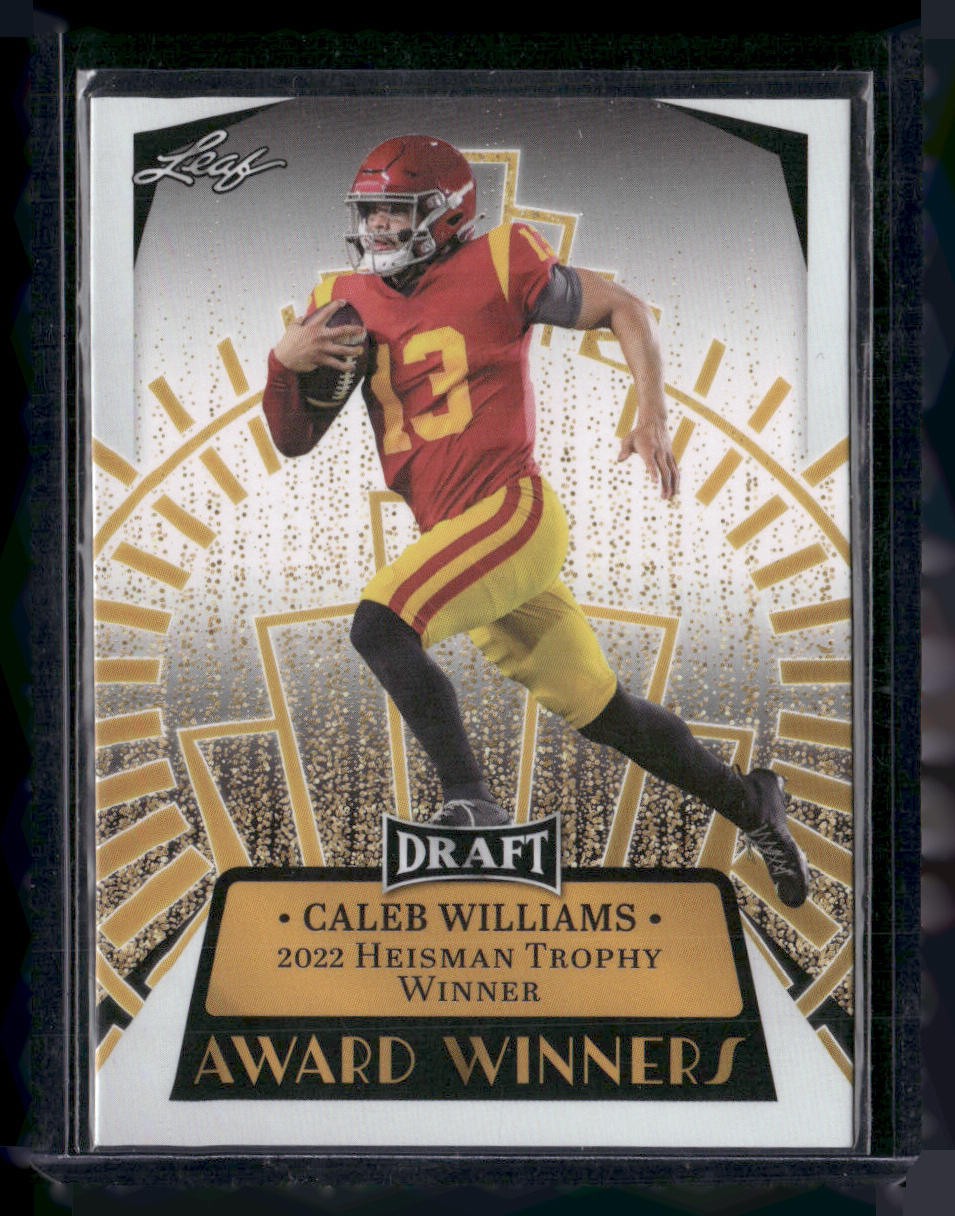 Caleb Williams 2023 Leaf Draft #14 Heisman Trophy Award Winners