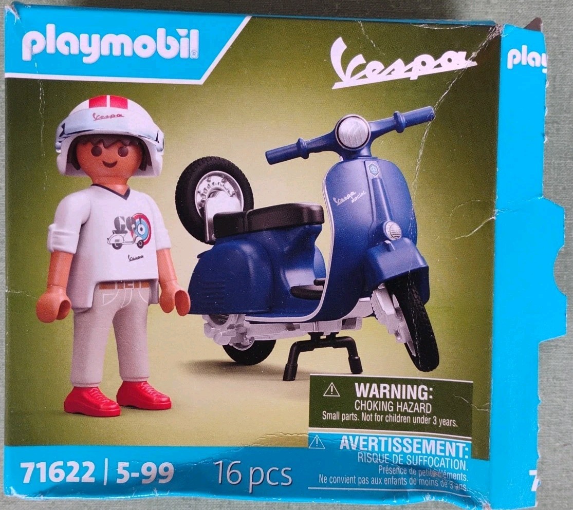 Playmobil 71622 1969 Vespa 150 Sprint Veloce Piaggio Scooter Damaged Box