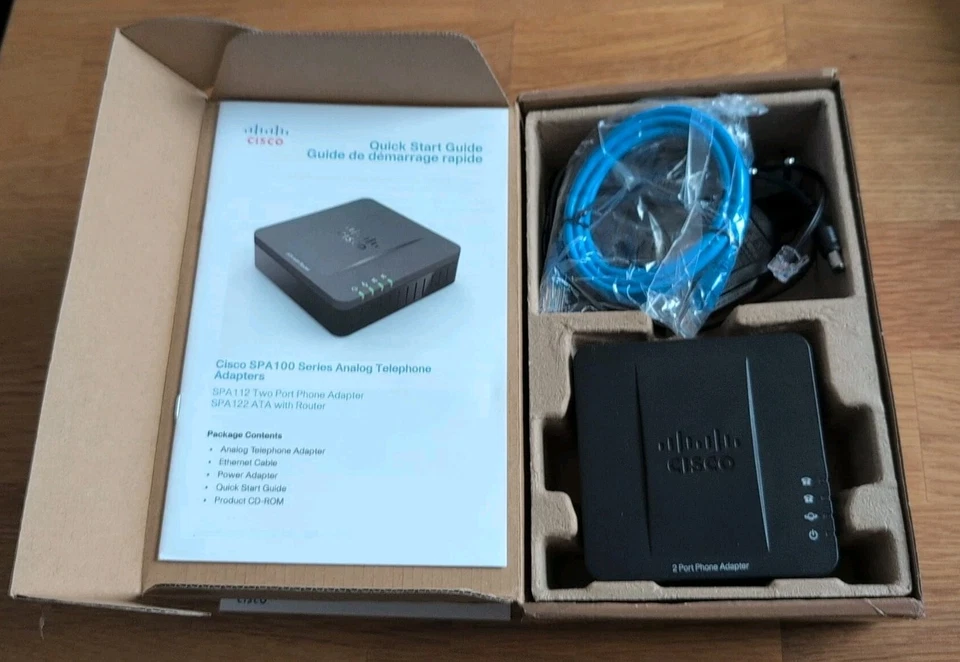 Cisco SPA112 VoIP Telefonadapter 2x Analog FXS - Bild 2 von 4
