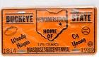 NOS vintage 1989 NEWCOMERSTOWN OHIO  175 years anniversary LICENSE PLATE  SIGN