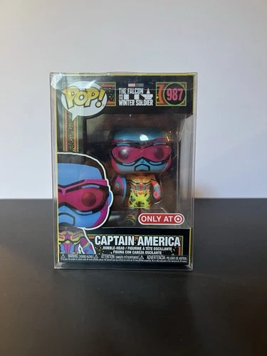 Funko Pop! Vinyl: Marvel - Captain America (Black Light) - Target (Exclusive)