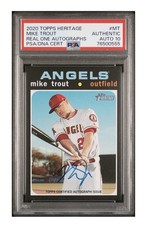 2020 Topps Heritage - Mike Trout Real Ones Auto PSA Auto - Authentic Autograph