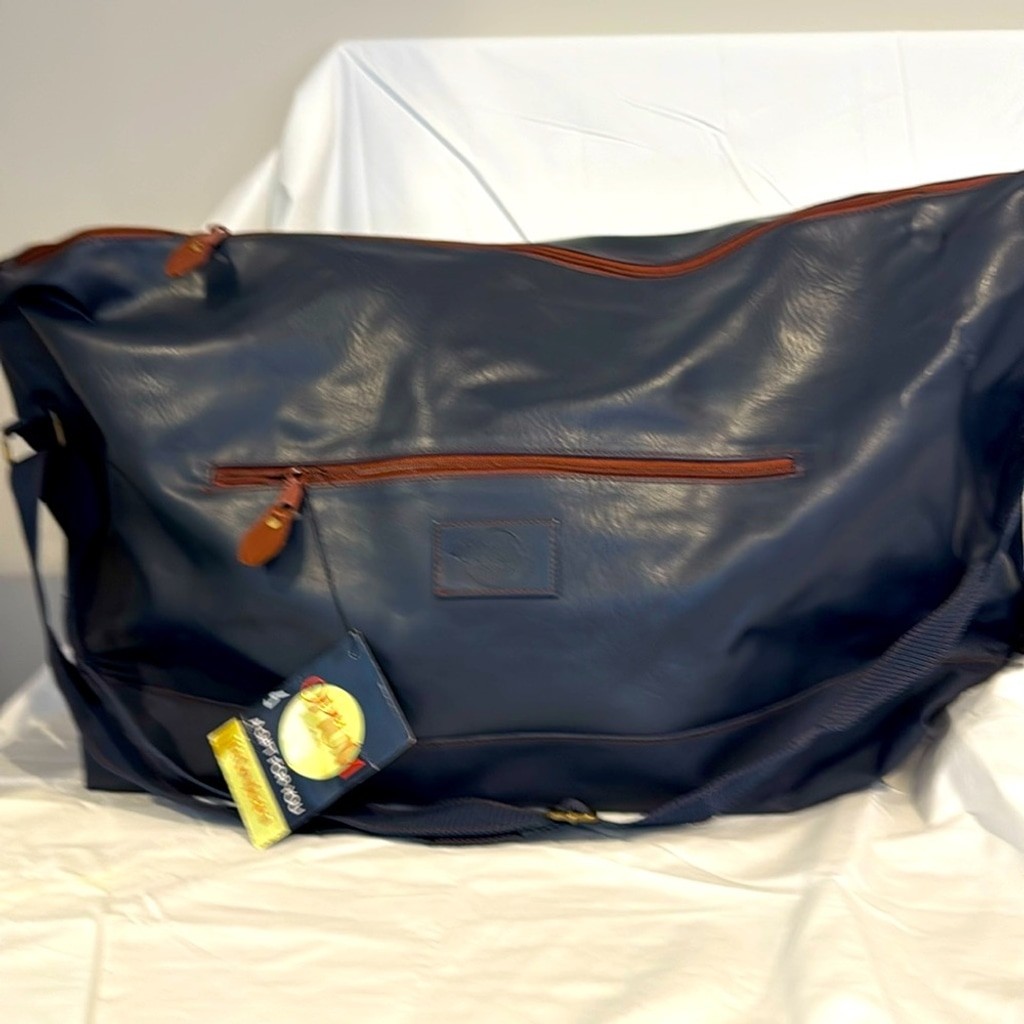 Borsa da viaggio Yves Saint Laurent Opium da uomo in pelle blu navy YSL