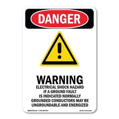 Warning Electrical ANSI Danger Sign Metal Plastic Decal