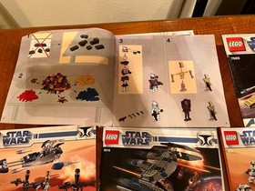 LEGO Star Wars 2009 Instruction Manual Lot Clone Wars 7681 7669 8016 8014