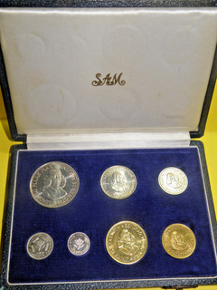 Südafrika Silber und Gold Münzen Proof Set von 1961