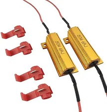 50W 6ohm Load Resistors for Fix LED Bulb Fast Hyper Flash Turn Sig Color: Gold