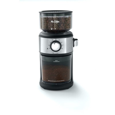Mr. Coffee Cafe Grind 18 Cup Automatic Burr Grinder with Removable Bean Hoppe...