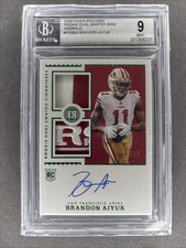 2020 Panini Encased (RC) Dual Swatch Signatures Emerald 3/5 Brandon Aiyuk RSSBA