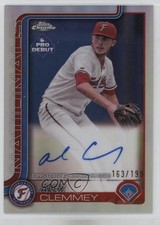 2025 Topps Pro Debut Chrome Refractor 163/199 Alex Clemmey #PDC-14 Auto 18t1