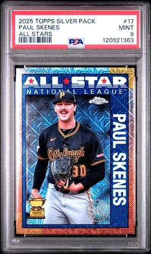 2025 Topps Silver Pack 1990 Chrome All Stars Paul Skenes PSA 9