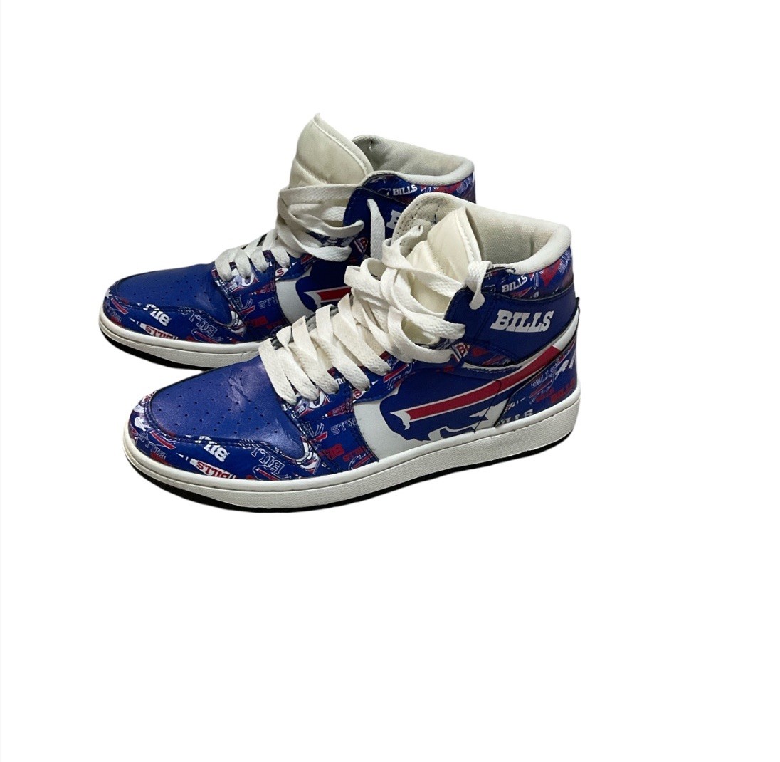 SAOLA Scarpe da basket Buffalo Bills alte da uomo taglia 8