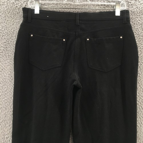 So Slimming By Chicos Skinny Pants Womens 0R (actual 31x31.5) Black Mid Rise Zip - Picture 14 of 21