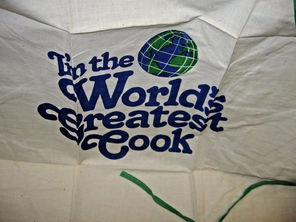 New ~ World's Greatest Cook Apron ~ One Size Fits all ~ 100% Rayon - Image 2 of 4