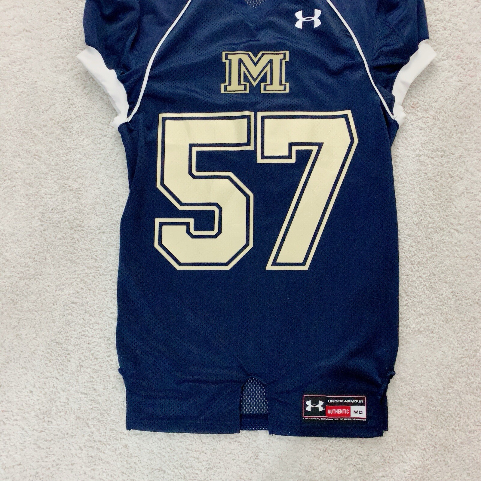 Under Armour University of Michigan Blue Gold Men's Jersey Shirt Top #57 M thumbnail 2