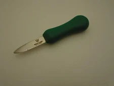 R Murphy USA Olympia Shucker Oyster Knife 2 1/2" Stiff Blade Green Eco Handle