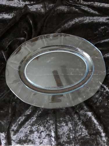 Vintage Fostoria glass FAIRFAX Blue 12" Platter - discontinued pattern - Picture 7 of 7