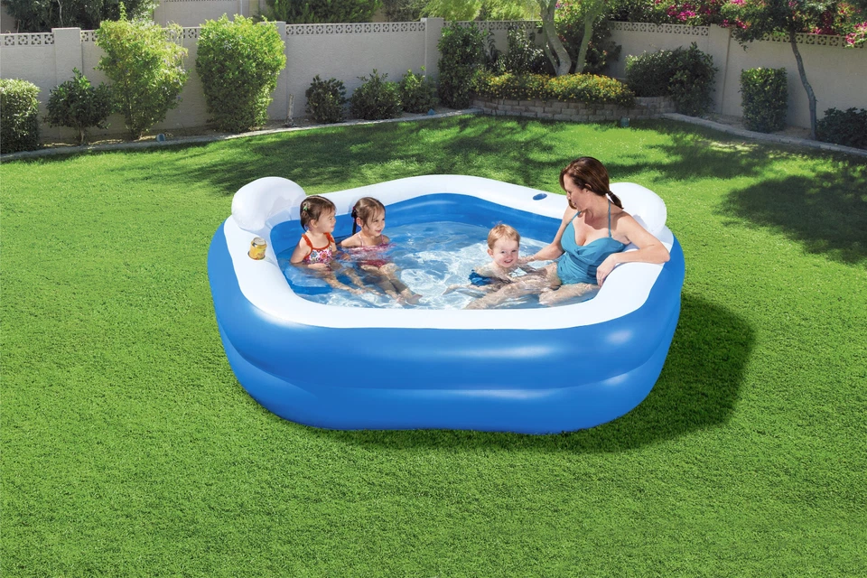 Bestway Gartenpool Oasis 213 x207 x 69cm aufblasbar Familie Schwimmbad fünfeckig - Bild 2 von 4