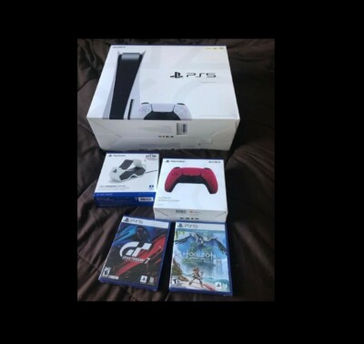 Sony Playstation 5 disk edition, two game 2 controller bundle