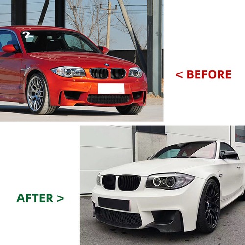Gloss Black Front Bumper Side Spoiler Cover For BMW 1 Series E82 1M 2011-2013 - Picture 5 of 9