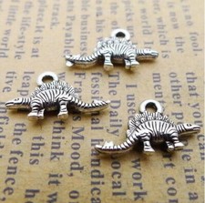 9x16mm 30pcs tibetan silver color 2sided pattern little Dinosaur charms H0101
