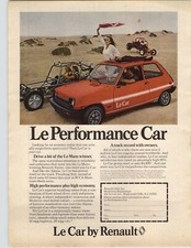 1978 Red Renault Le Car Racing Dune Buggy Photo Vintage Magazine Car Print Ad