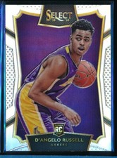 2015-2016 Panini Select D’Angelo Russell Silver Prizm Rookie Card #62 Lakers RC. rookie card picture