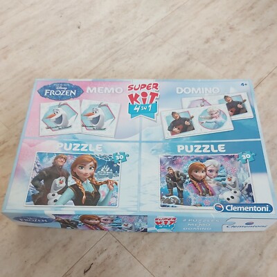 Clementoni 08208 - Disney - Frozen - Superkit 4in1 - Memo, Domino, 2x Puzzle