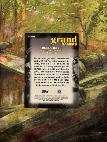 2024 Topps Series 1 - Grand Gamers #GOG-6 Derek Jeter - Picture 2 of 2
