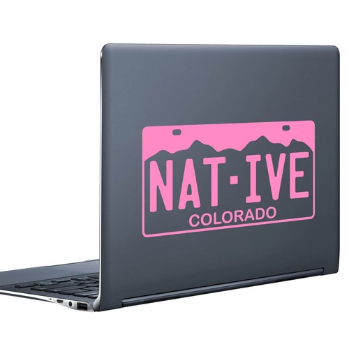 Colorado Native License Plate Vinyl Decal -fits car laptop transfer sticker S131
