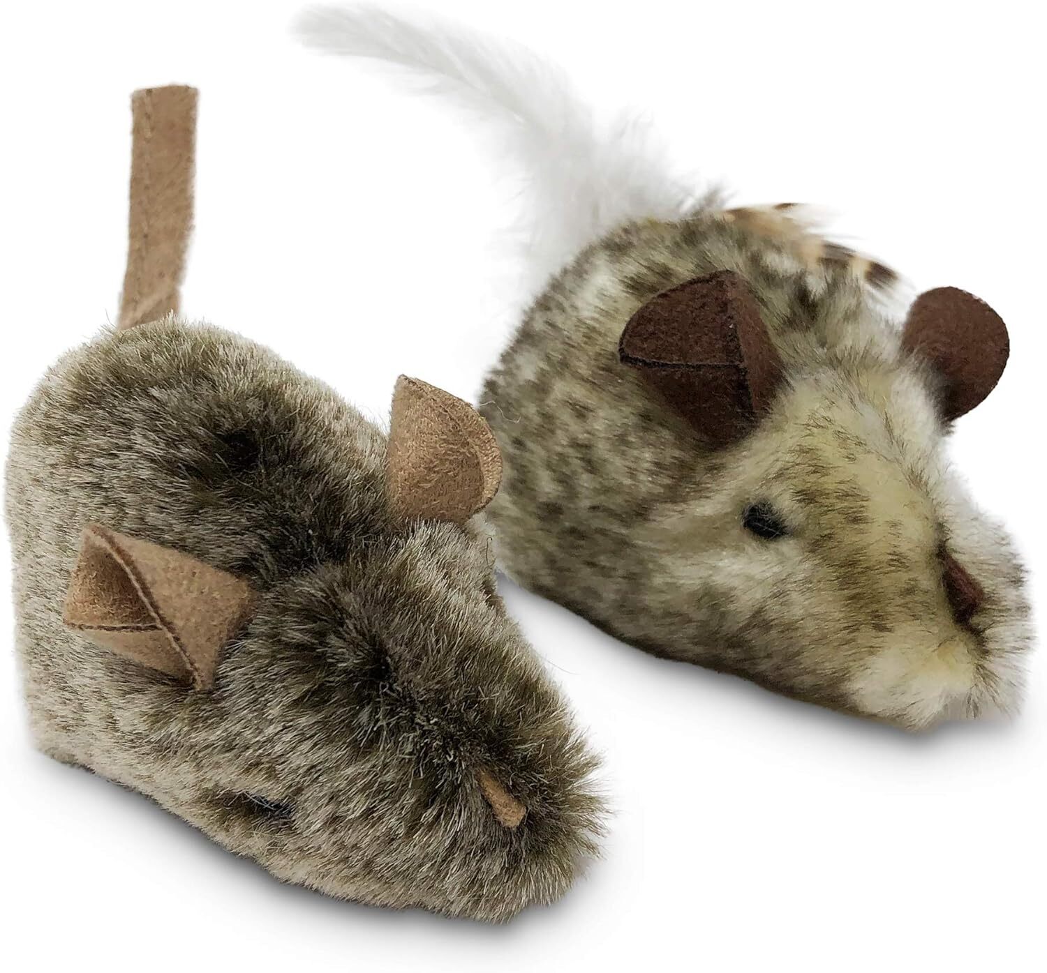 OurPets Play-N-Squeak Twice the Mice Cat Toy, 2pc (Interactive Catnip Toy,...