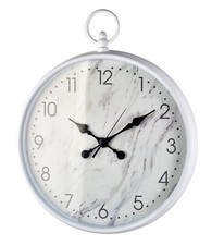 Horloge Murale Analogique Ronde 48 cm neuve à Motif Marbre