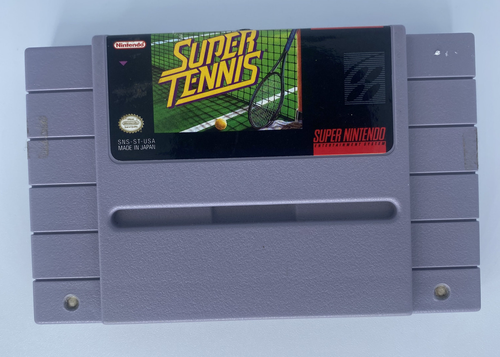 Super Tennis-Super Nintendo-SNES- (1991)-Tested-Cartridge Game Only Authentic