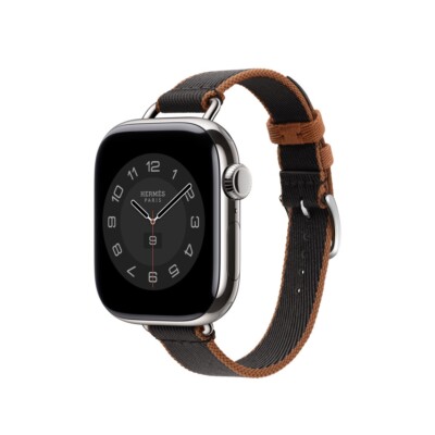 Apple Watch Hermès - 42mm Noir/Gold Twill Jump Attelage Apple Watch Hermès - 42mm Noir/Gold Twill Jump Attelage