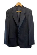 MENS Wool Navy Check 2 Button Dressy Blazer Coat Reg 40