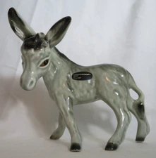 Vintage Coopercraft Gray Donkey Standing Summerbank Pottery England 6" Tall x 6"