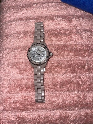 Issac Mizrahi Live Ceramic Women\'s Taupe Silver Dress Watch Mother Of Pearl Dial Isaac Mizrahi Live! Ceramic Watch with Mother-of-Pearl Dial  main image 3