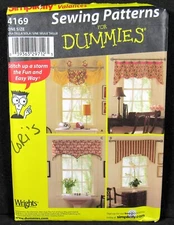 Window Valances Curtains Simplicity 4169 Uncut Pattern