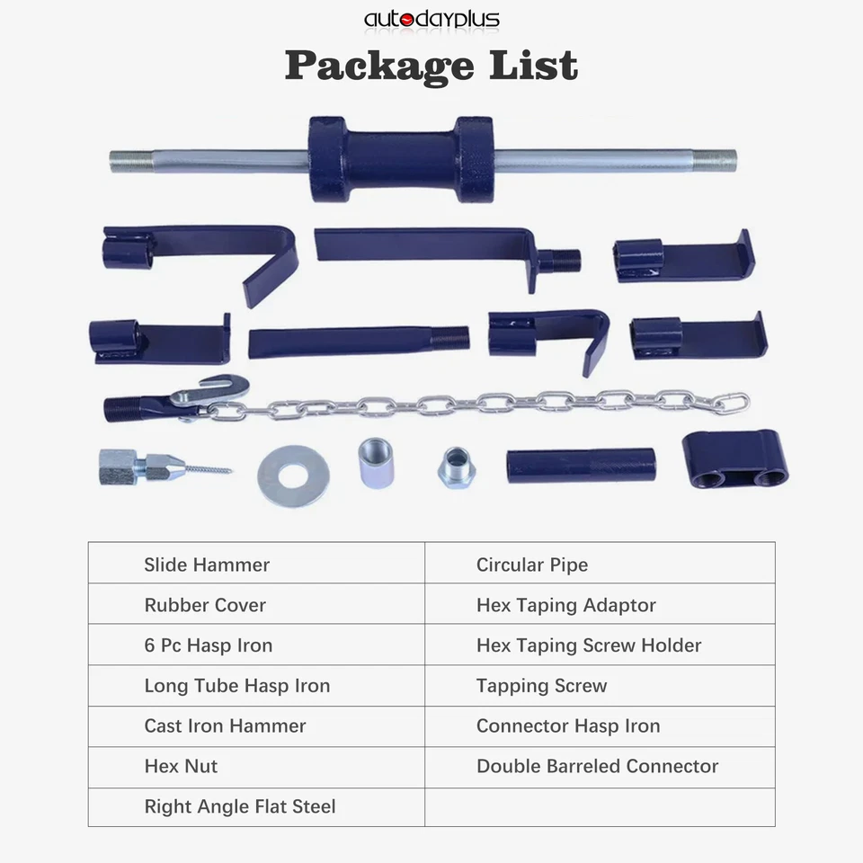 13LBS Slide Hammer Dent Puller Auto Body Dent Repair Bearing Axel Set - Image 3 of 4