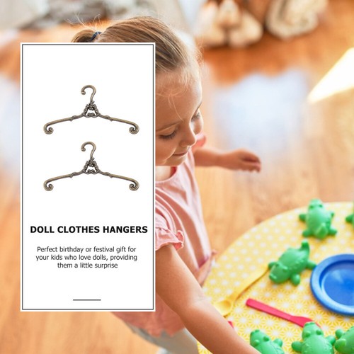 4 PCS Retro -Kleidungsständer Clothes Hanger Baby Reisekleiderbügel Mini Doll - Bild 12 von 12