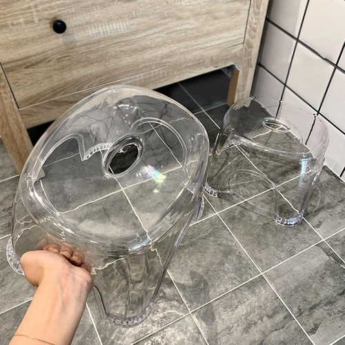 Acrylic Shower Stool Shoe Changing Stool Small Clear Seat for Apartment Bedside - Picture 6 of 7