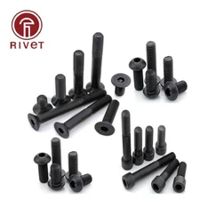 M6 6mm HIGH TENSILE SOCKET CAP, COUNTERSUNK BUTTON DOME ALLEN BLACK BOLTS SCREWS