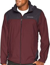 COLUMBIA Men's GLENNAKER LAKE Rain Jacket - Elderberry/Shark - Small - NWT 