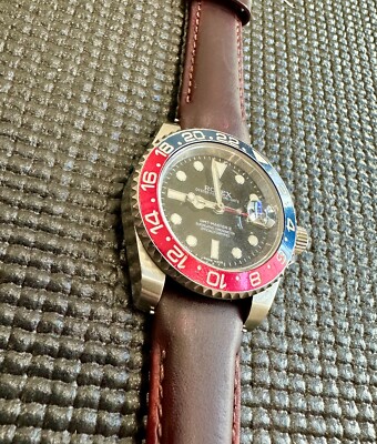 20mm TAUPE BROWN Vegetable leather curved (fitted) Strap Rolex