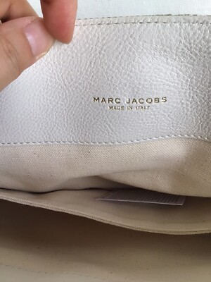 Vintage Large MARC JACOBS Silver Metallic White Leather Tote