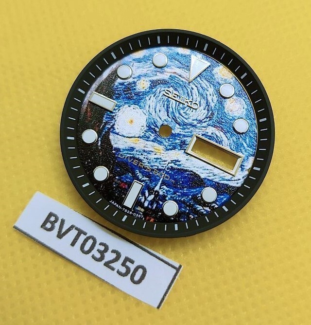 skygray品オルゴナイト SEIKO VAN GOGH STARRY NIGHT 7S26 0020 SKX007 MOD DIAL MINUTE TRACK