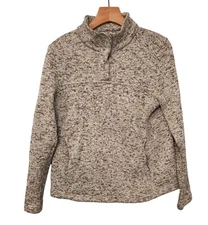 Kyodan Sweater Freedom Trail Pullover 1/2 Zip Gray Pockets Womens M Outdoor