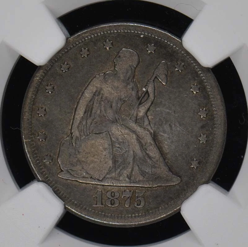 1875-CC Twenty-Cent Piece 20C NGC VF Details - Image 3 of 4
