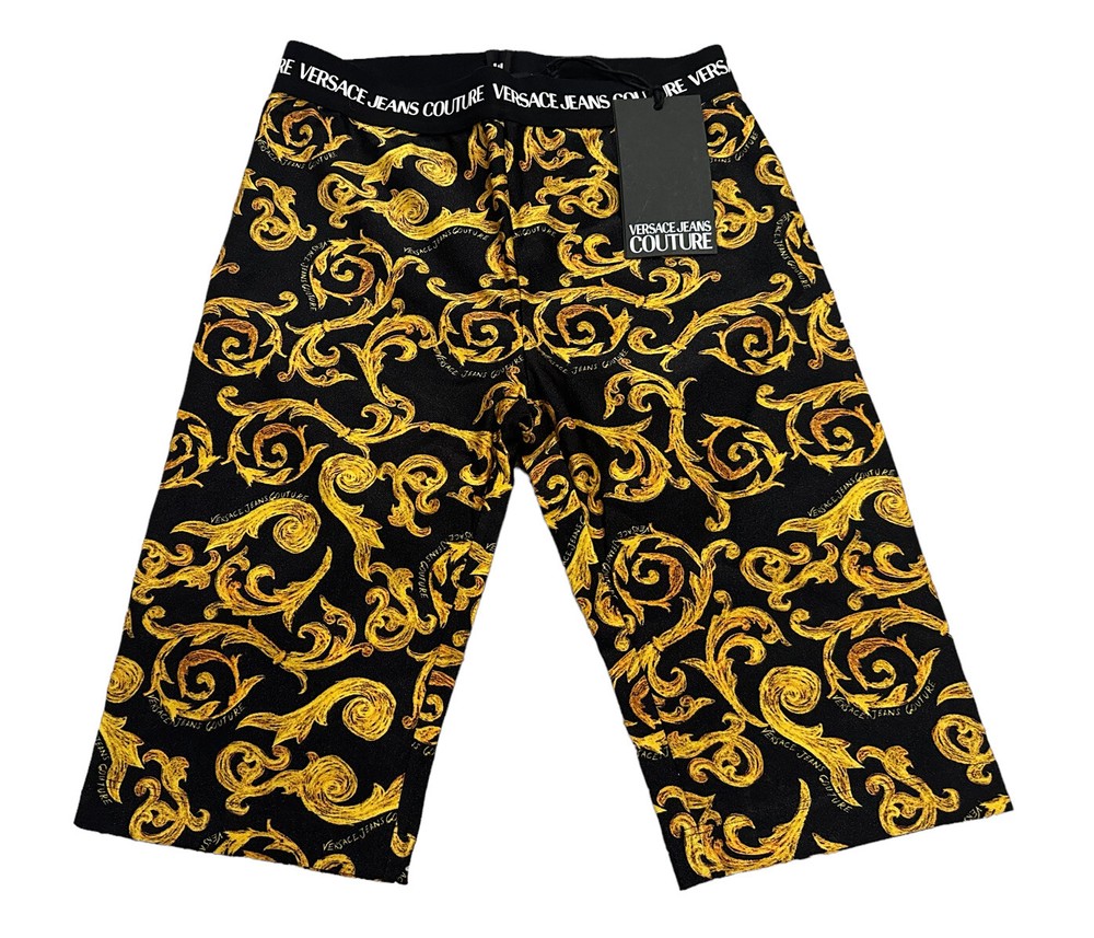 NEW Versace Jeans Couture Womens Baroque Printed Bike Shorts Shorts Size 36 US 0